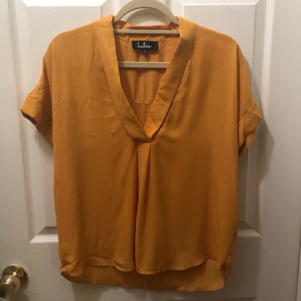 Lulu’s Mustard Work Blouse